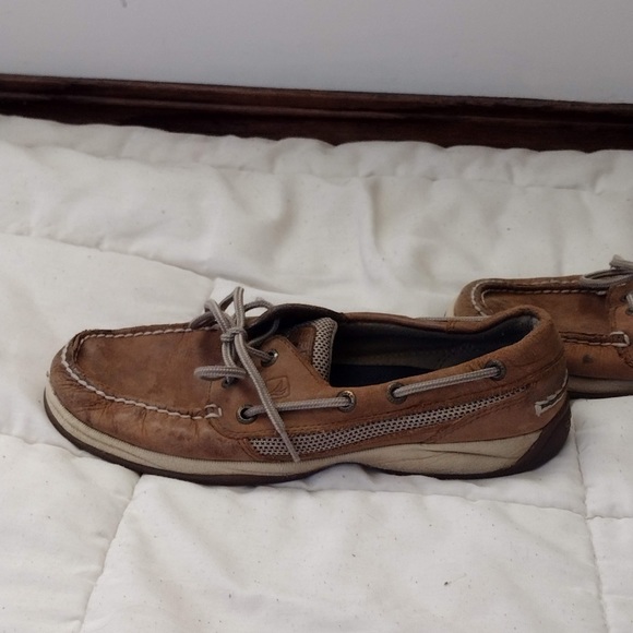 Classic brown leather sperry shoe size w8 - Picture 4 of 6